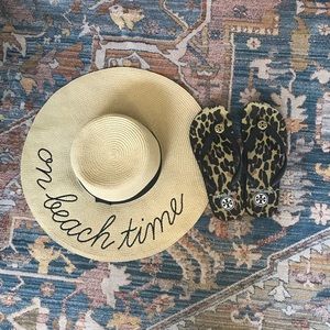 Tory Burch Leopard Flip Flops